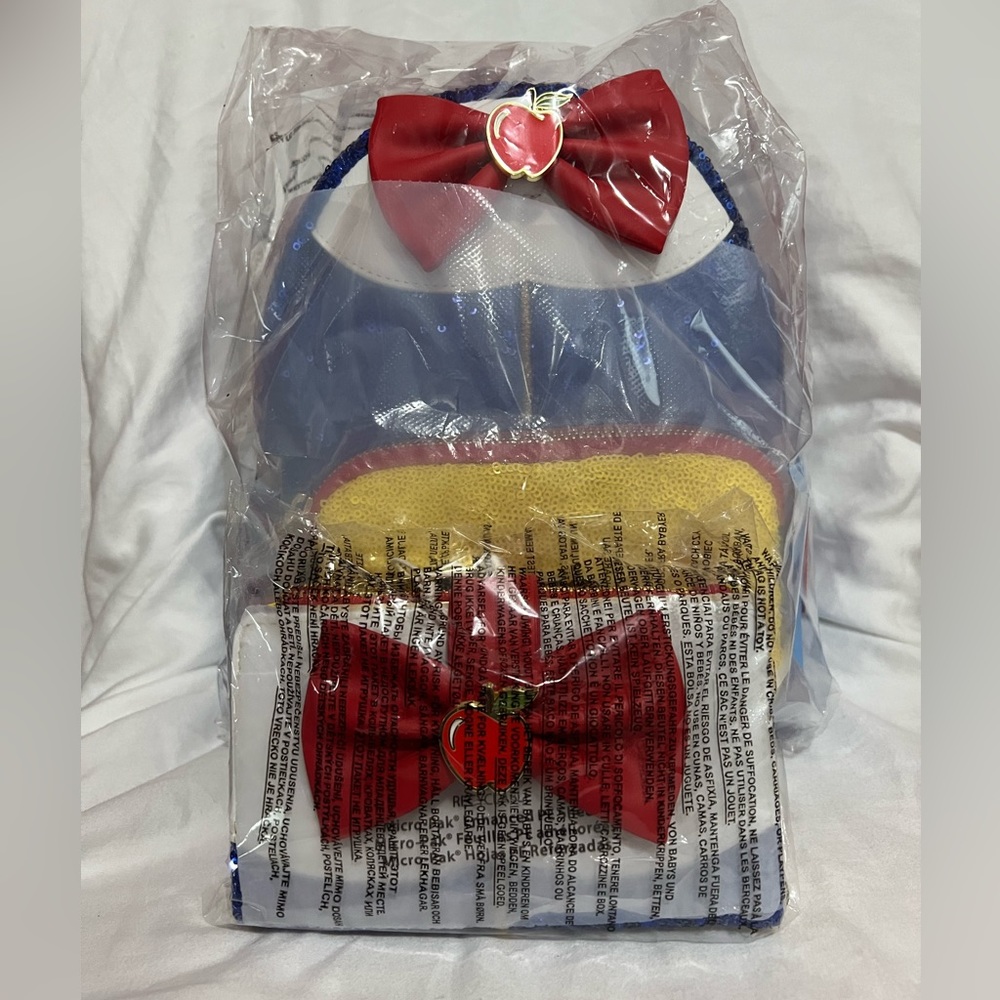 Loungefly Snow White Princess Sequin Series Mini Backpack & Wallet